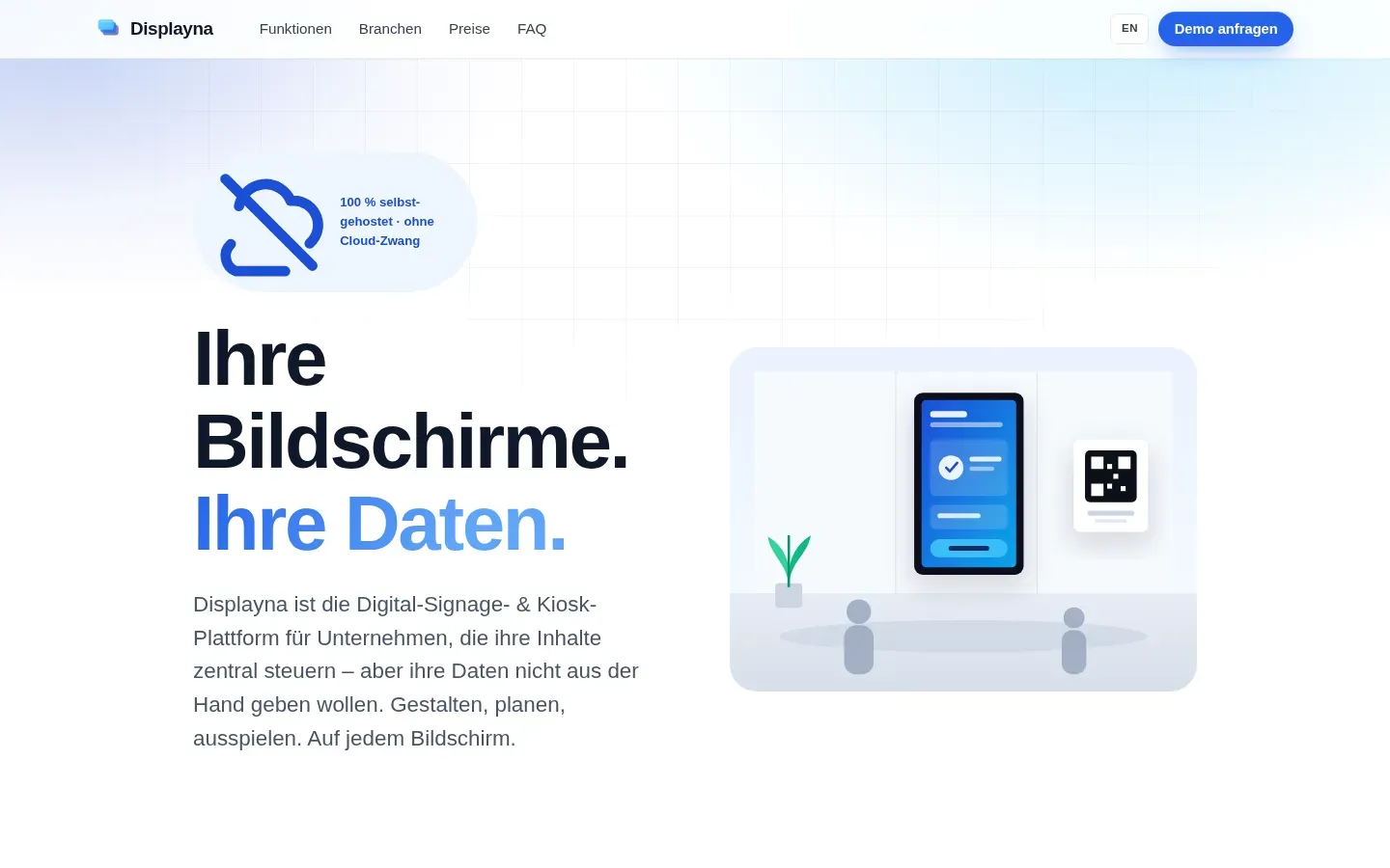 Referenz-Website Displayna – von DariaTech erstellt
